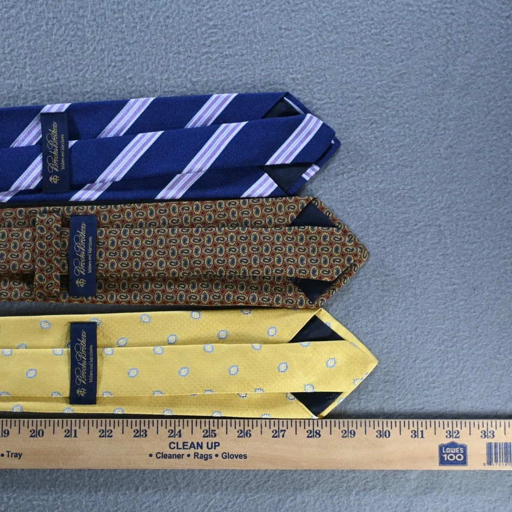 Brooks Brothers Mens Makers and Merchants Silk Tie Lot 3 OS Multi Color Pattern
